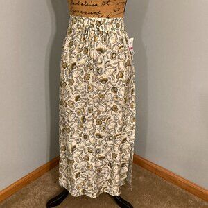 NWT Floral Pull-On Maxi Skirt by AGB Women Size M